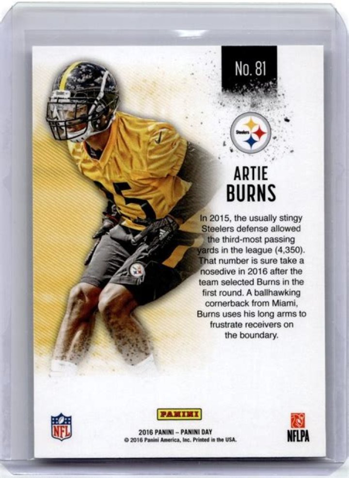 Artie Burns Biography, Age, Height, Wife, Net Worth, Family