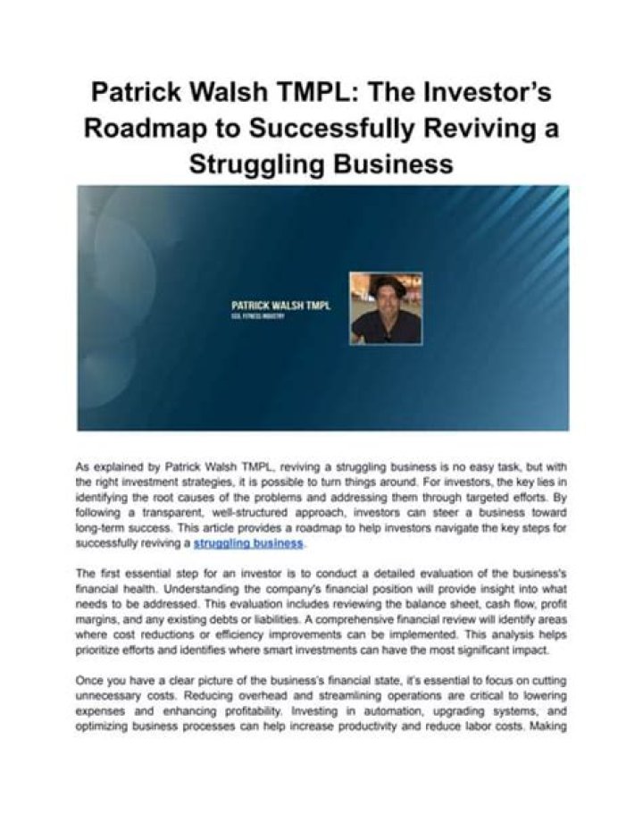 Patrick Walsh Biography, Age, Height, Wife, Net Worth, Family