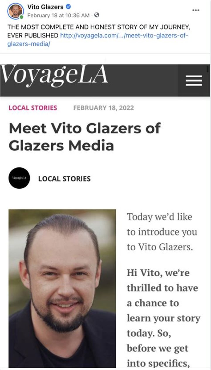 Vito Glazers biografía, edad, altura, esposo, net worth, familia